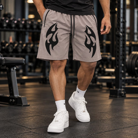NS fire printed shorts buy 3 pcs @499 and 1 pcs @199[Ash]