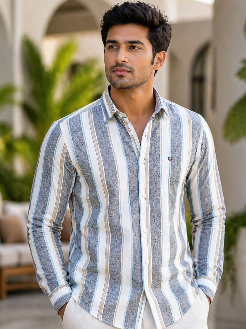Mfw stripes full sleeve Shirts single pcs @299 and Buy 4 pcs combo @999
