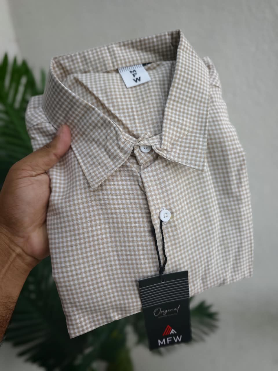 MFW Micro Checks Baggy shirts Single pcs @299 and Buy 4 pcs combo @999 (Sandal)