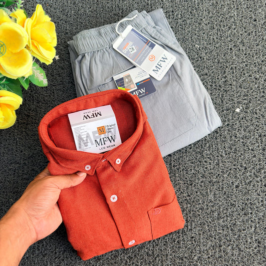 2 in 1 combo Old money lenin shirts + Lenin pants combo buy @600 only