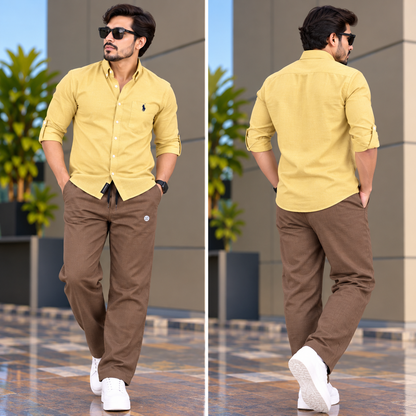 2 in 1 Combo MFW Lenin shirts + lenin relax fit pant buy @500 rs only