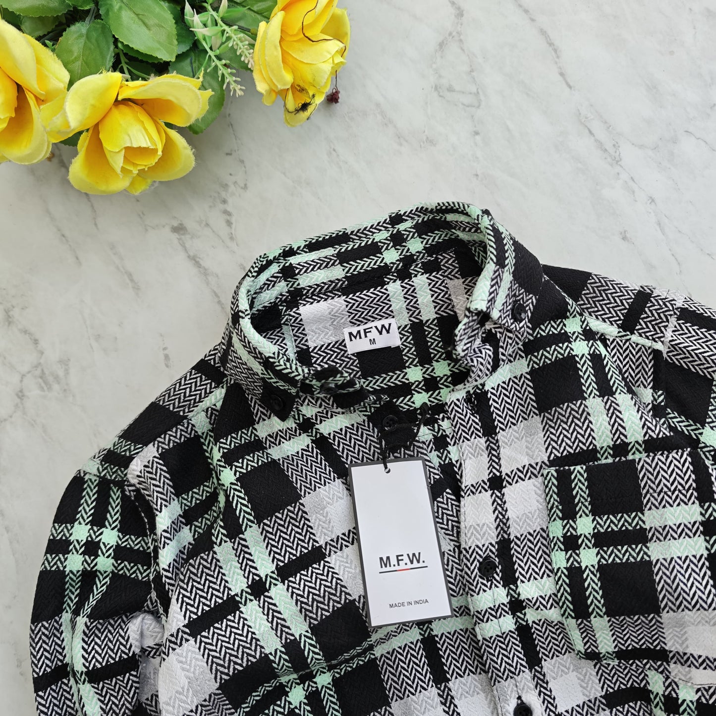 MFW Old money type korean weaving Full sleeve shirts Single pcs @299 and Buy 4 pcs combo @999(Green)