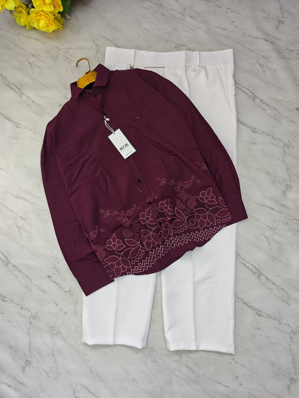 2 in 1 combo MFW bottom printed shirts + korean Baggy pants buy @600 rs only