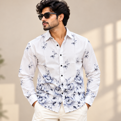 Men's Full sleeve Bottom Viscose Printed Shirts single pcs @350 and Buy 3 pc combo @999