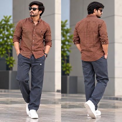 2 in 1 Combo MFW Lenin shirts + lenin relax fit pant buy @500 rs only