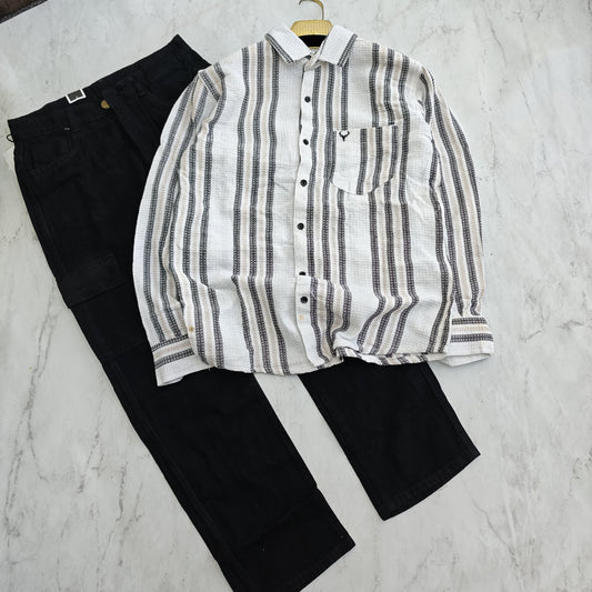 2 in 1 combo MFW waffle jute shirts + 6 mom fit jeans combo buy@550 rs only