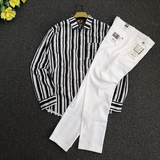 2 in 1 combo MFW stripes shirts + mfw penut polo fit pants buy @500 rs only