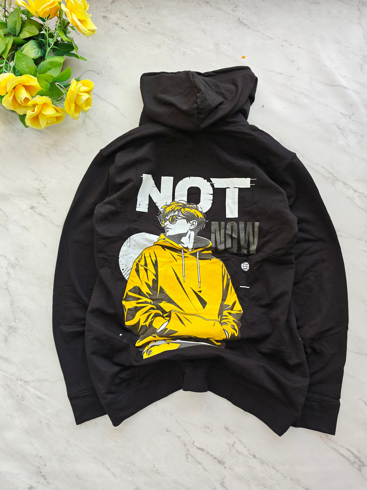 Men's Cotton back printed Hoodies single pcs @299 and Buy 4 pcs combo @999(Random design only no color selection only size selection )
