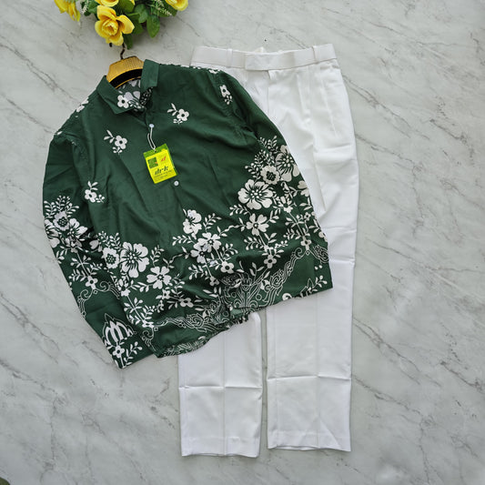 2 in 1 combo viscose Bottom printed shirts+ Korean baggy pants combo buy @600 rs only