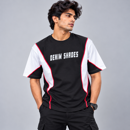 MFW piping design round neck drop shoulder tshirt buy@250rs only