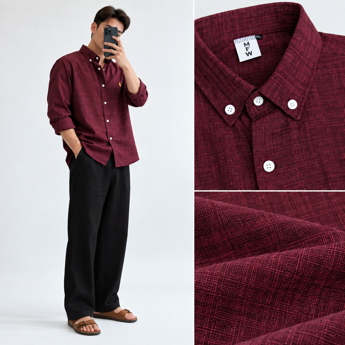 2 in 1 Combo MFW old money type korean lenin shirts + Lenin relax fit pant buy @600 rs only