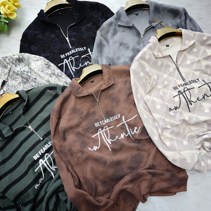 3 in 1 combo buy 3 pcs Random design full sleeve Zipper tshirts buy 500 only(Read description before ordering)