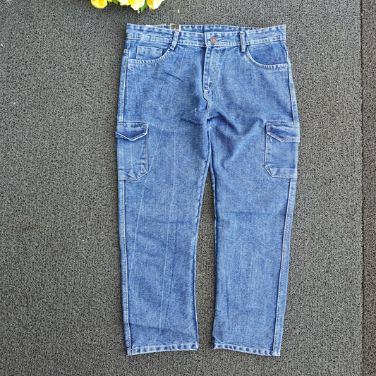 Men's 6 pocket mom fit jeans buy @350 rs only (Read description before ordering) [Mid blue]