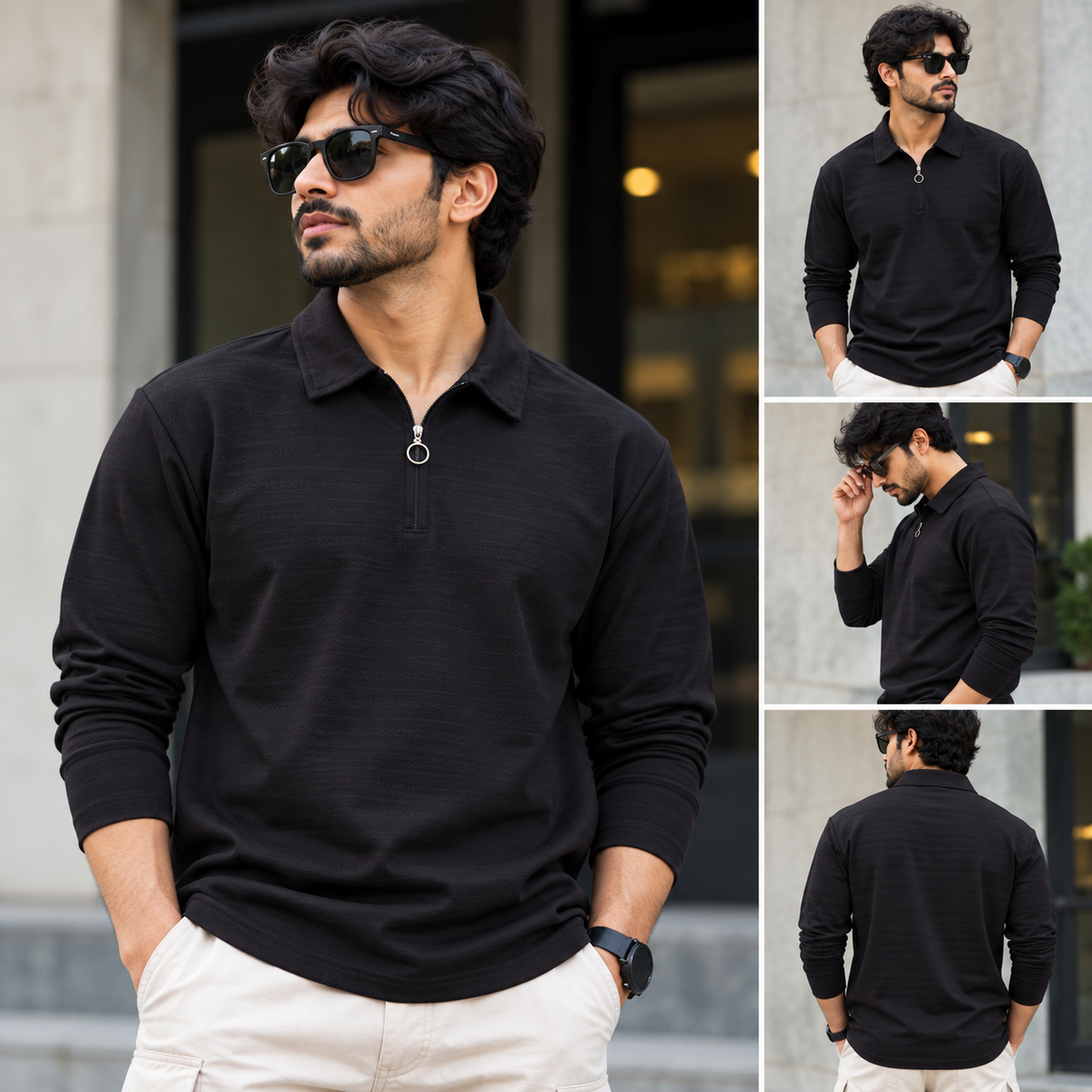 MFW  full sleeve Zipper  Tshirt 1 pc @199 and 3 pcs @ 499