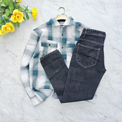 2 in 1 combo mfw back printed shirts+plain momfit jeans pant combo buy @600 rs only