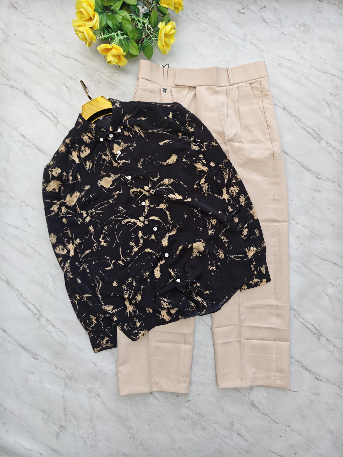 2 in 1 combo viscose shirts+ korean baggy pants combo buy @600 rs
