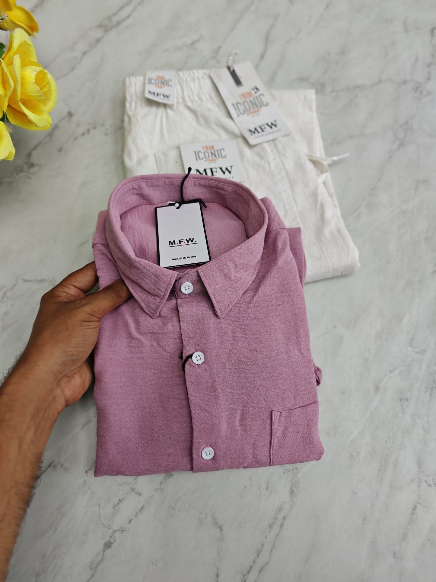 2 in 1 combo Crush plain Lenin shirts + lenin relax fit pants combo buy @600 rs only