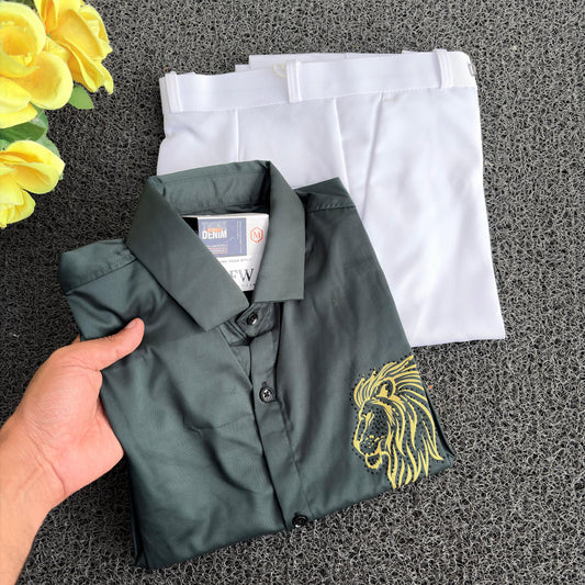 2 in 1 combo stone work party wear shirts + shine polo fit combo buy @550 rs only