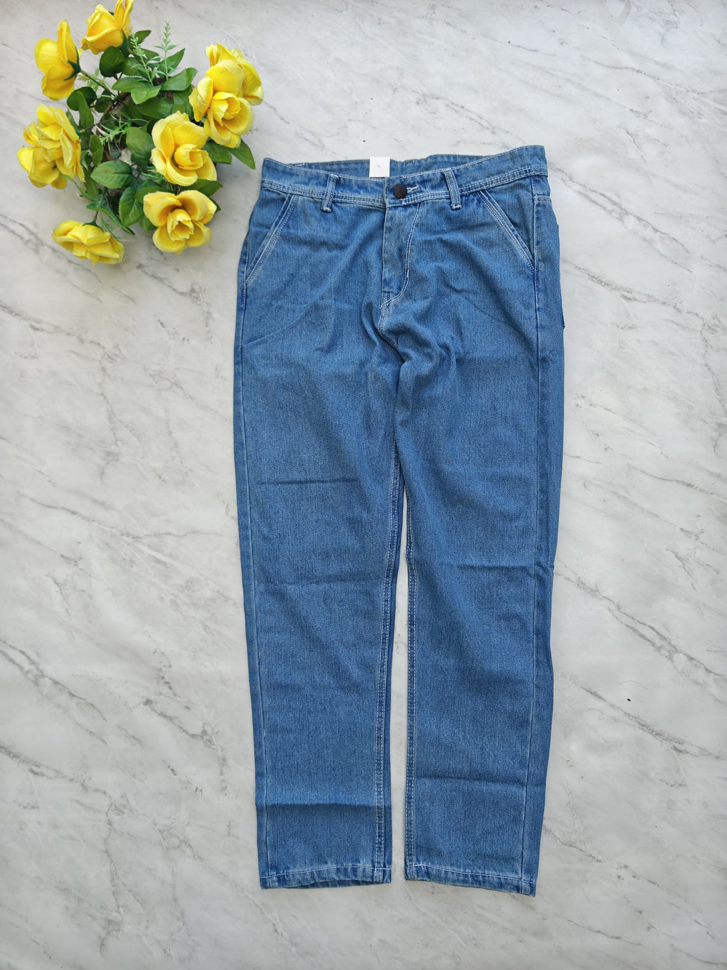 Men's premium Side pocket mom fit jeans pant buy @450 rs only[D.Blue]