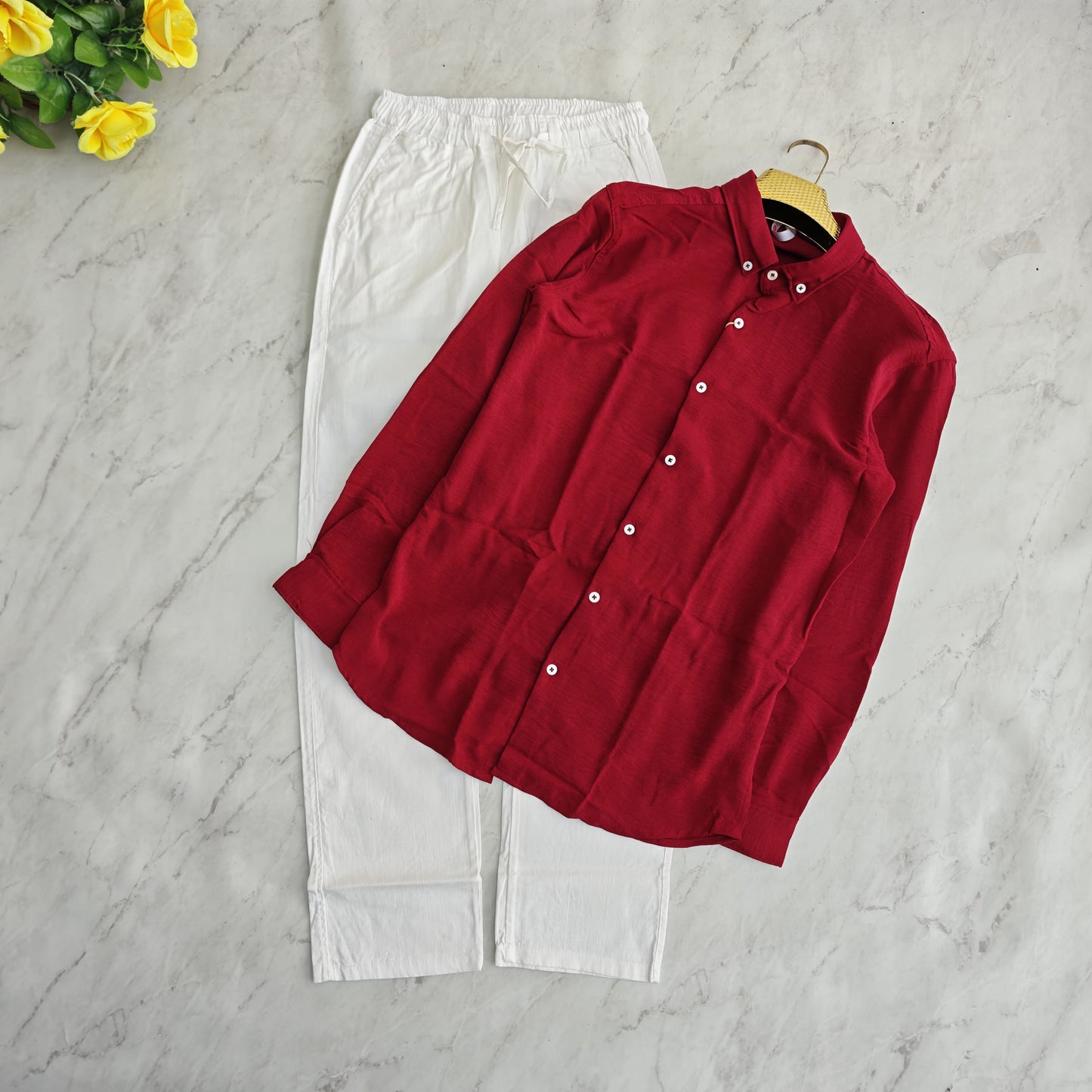 2 in 1 combo old money type crush Lenin shirts + Lenin relax fit pants combo buy @600 rs only