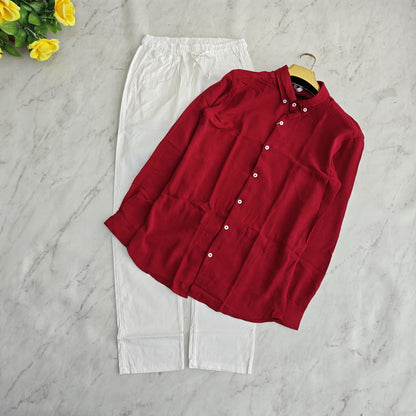 2 in 1 combo old money type crush Lenin shirts + Lenin relax fit pants combo buy @600 rs only