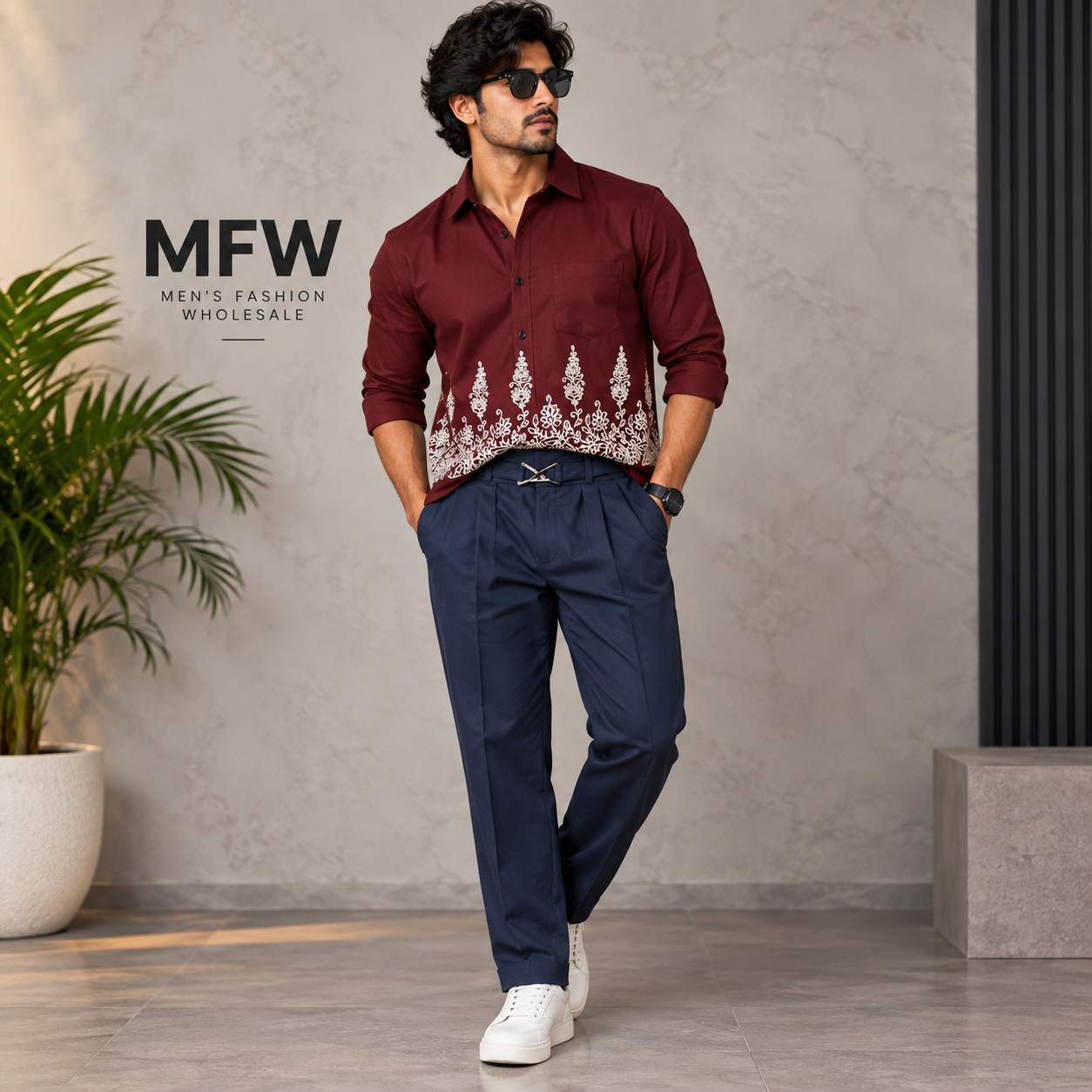 2 in 1 Combo MFW cotton bottoms embroidery shirts + Gurkha polo fit pants buy @700 rs only
