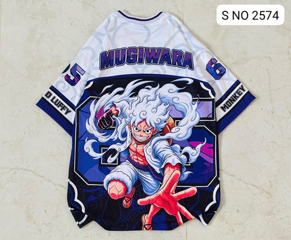 V-Neck Rib type anime printed jersey tshirts buy@250 rs only