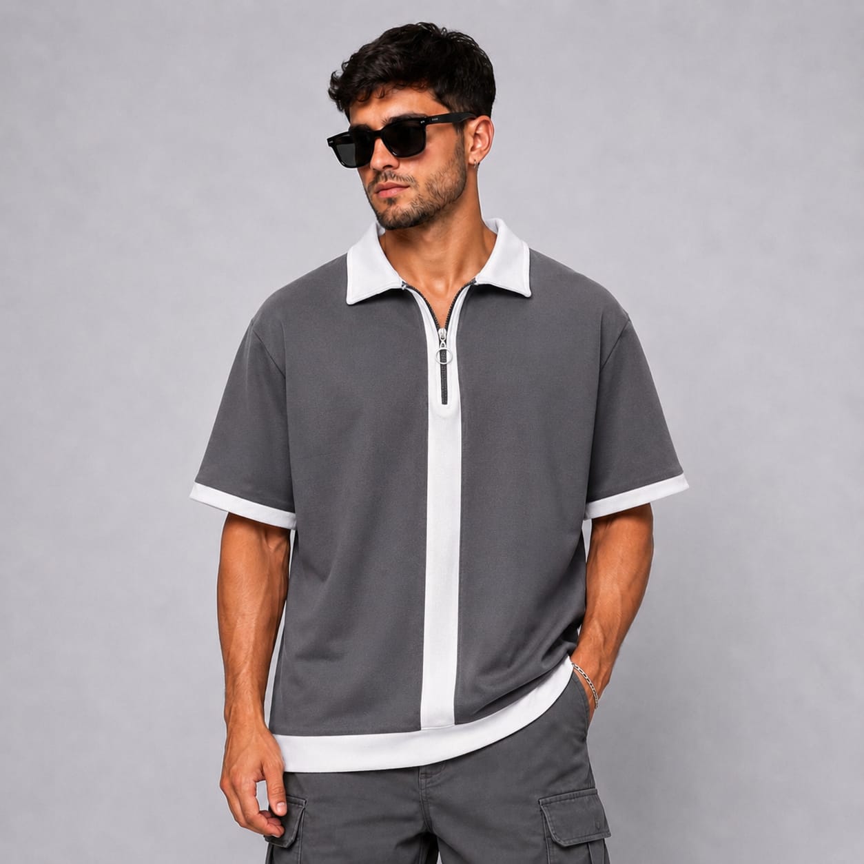 Mfw Korean zipper T shirt buy 1 pc @199 and 3pcs @ 499