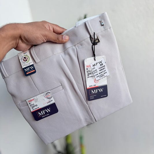 MFW Men's Barbie fabric polofit pants  buy @400 rs only(ASH GREY) (A4)