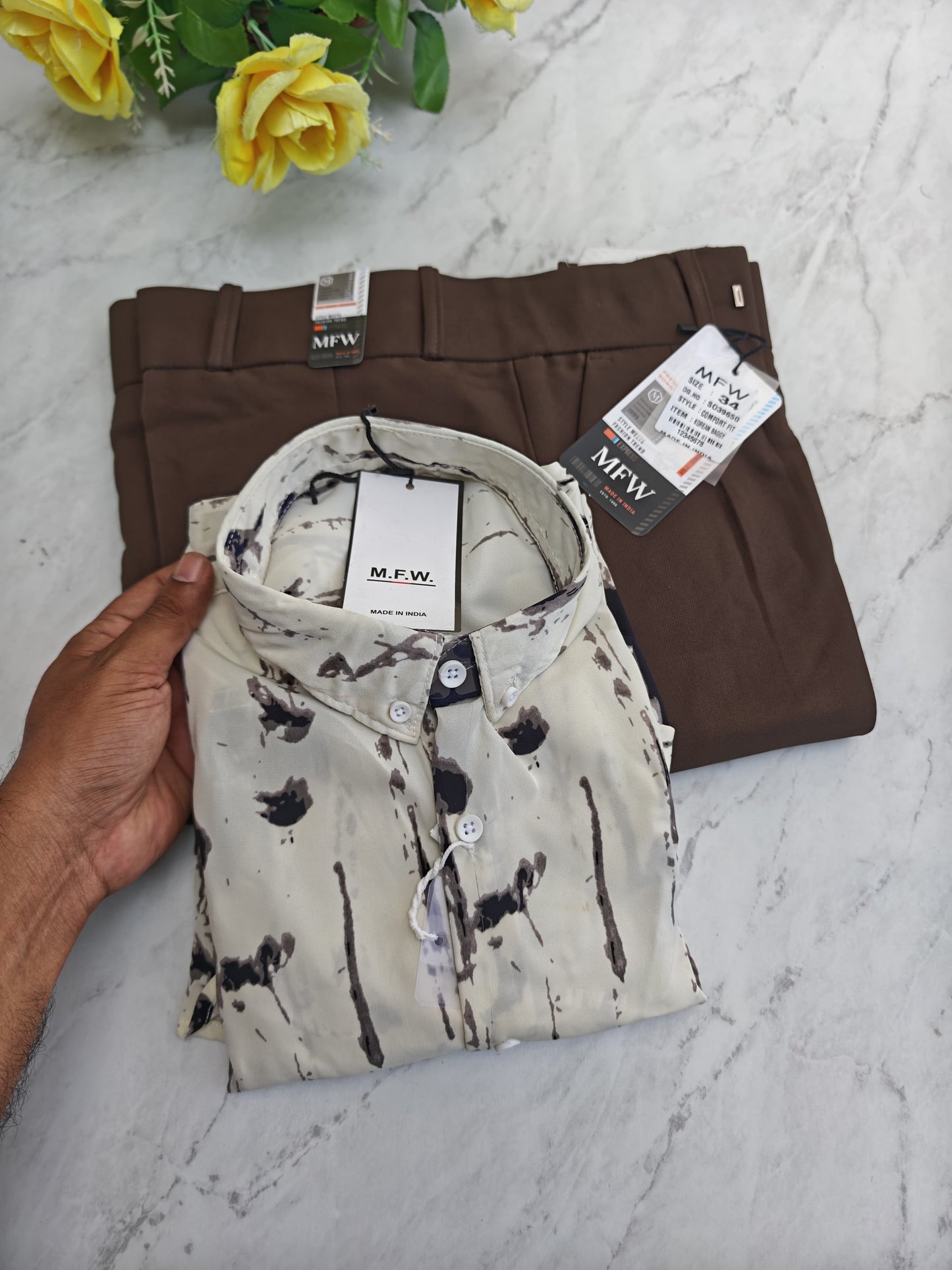 2 in 1 combo viscose shirts+ korean baggy pants combo buy @600 rs