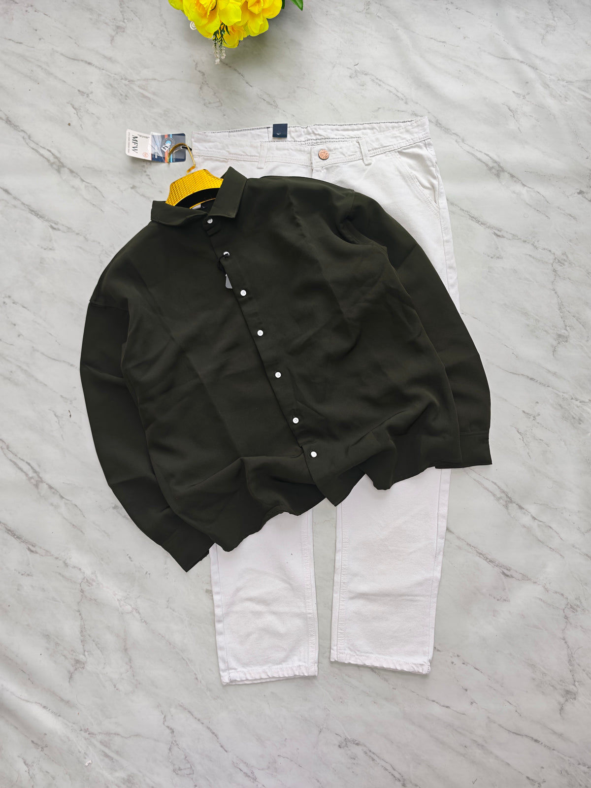 2 in 1 combo MFW Back printed shirts + mom fit jeans pant buy @600 rs only