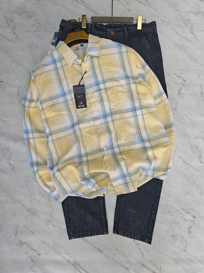 2 in 1 combo MFW checked shirts + mom fit jeans pant buy @600 rs only