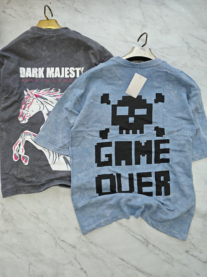 3 in 1 combo buy 3 pcs Random design Acid wash tshirts buy 500 only(Read description before ordering)
