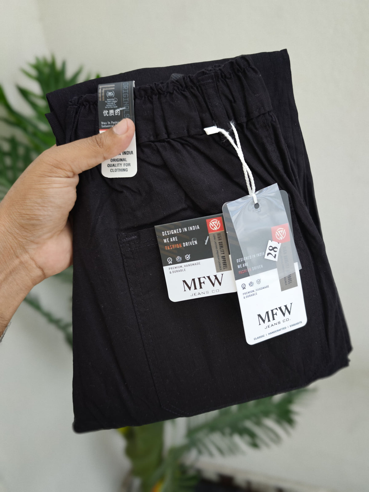Mfw lenin relax fit pants buy 3 pant @ 1200[Black]