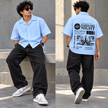 2 in 1 Combo Boxy baggy back printed shirts + Baggy jeans pant buy @600 rs