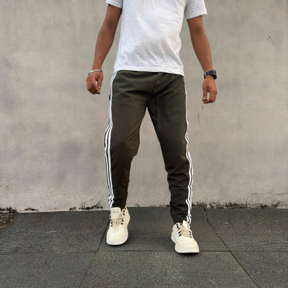 NS 3 Line paper track pants buy 3 pcs @499(Green normal fit)