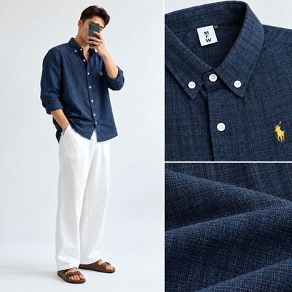 2 in 1 Combo MFW old money type korean lenin shirts + Lenin relax fit pant buy @600 rs only