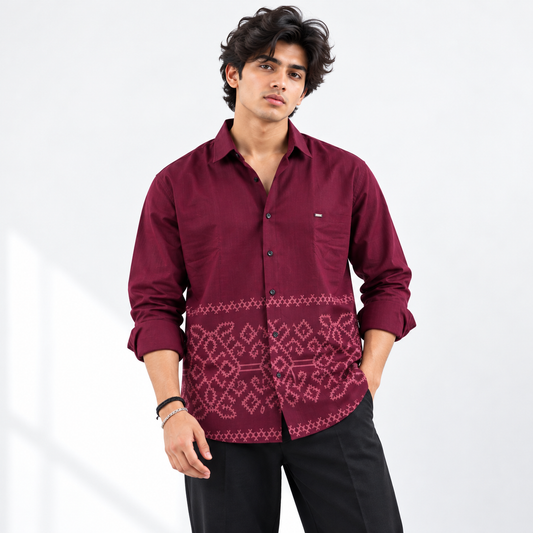 MFW border printed shirts Single pcs @299 and Buy 4 pcs combo @999 [D2]