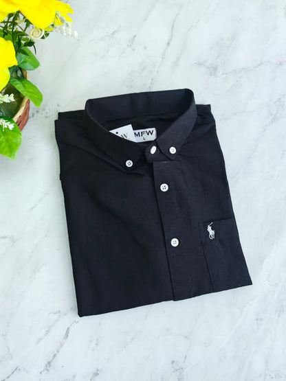 MFW Old money Plain shirts Single pcs @299 and Buy 4 pcs combo @999 (NEW) (Black)