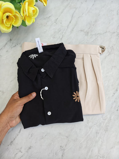 2 in 1 combo mfw embroidery shirts + gurkha model polo fit pant combo buy @700 rs only