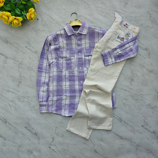 2 in 1 combo MFW back printed baggy shirts + mom fit jeans pant combo buy @600 rs only