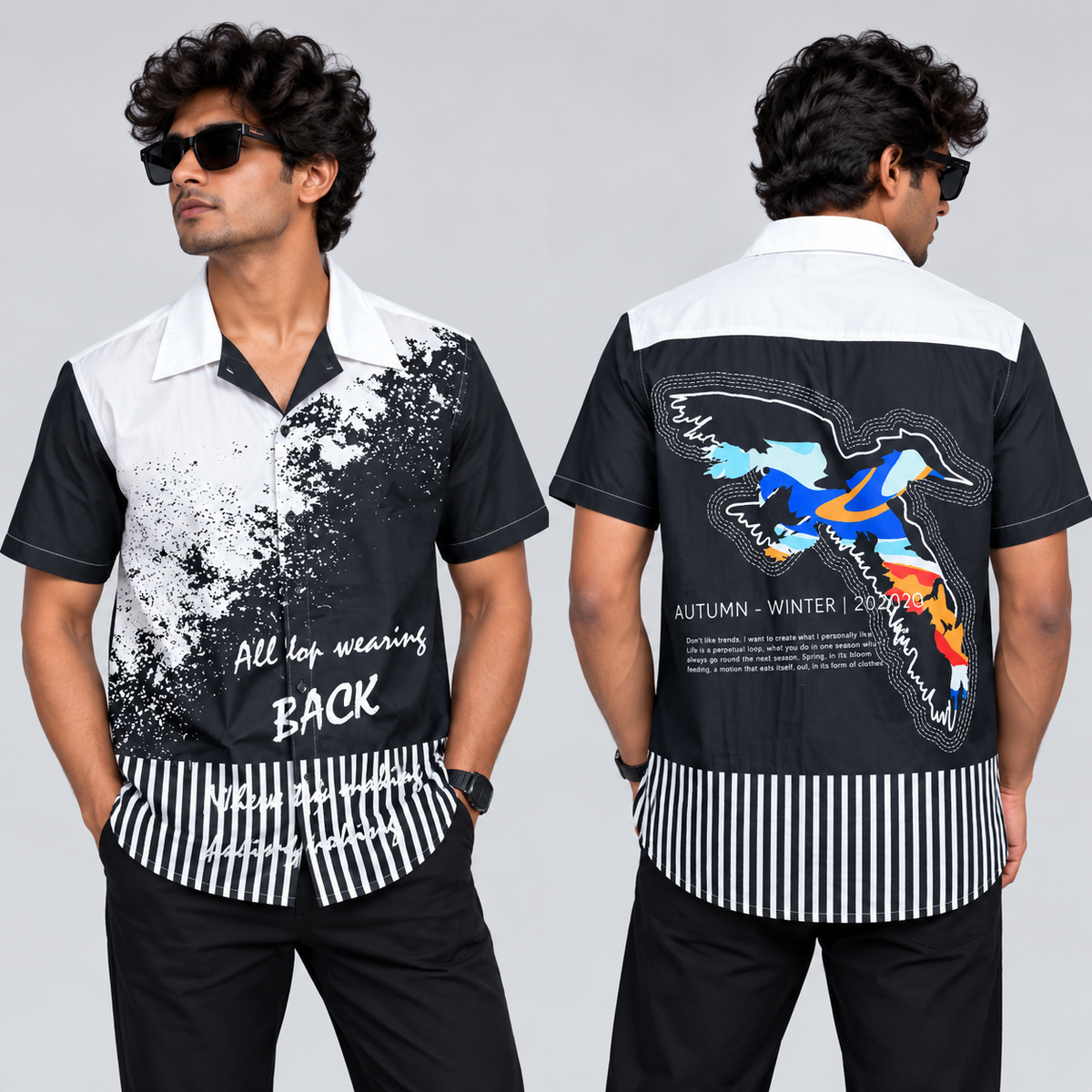 MFW designer Cuban collar shirts buy @250 rs only