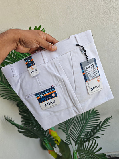 MFW white lenin polo fit pants Buy @350 rs only(Read description before ordering)