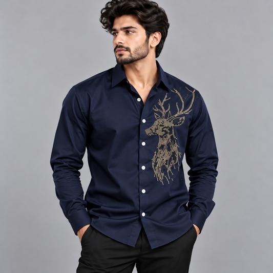 Mfw party wear stone work Shirts single pcs @350 and Buy 3 pc combo @999