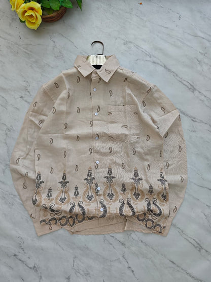 Men's Full sleeve Bottom Embroidery Shirts single pcs @350 and Buy 3 pc combo @999
