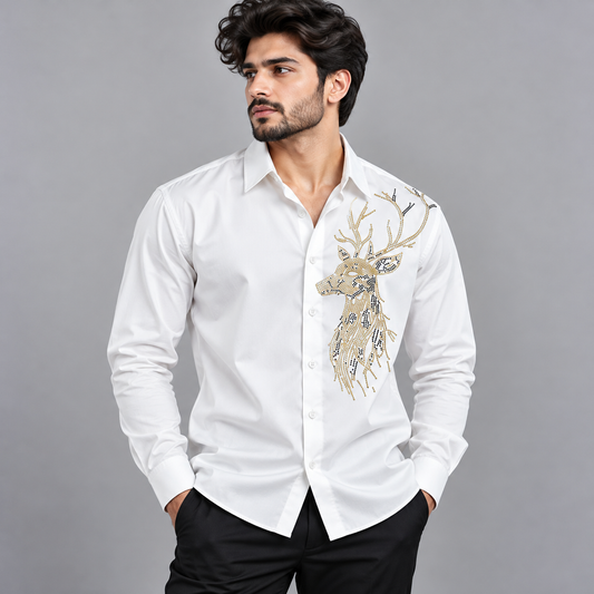Mfw party wear stone work Shirts single pcs @350 and Buy 3 pc combo @999