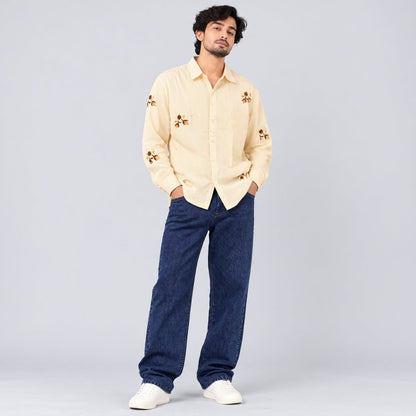 2 in 1 combo Oxford embroidery work shirts + mom fit jeans pant buy @600 rs only