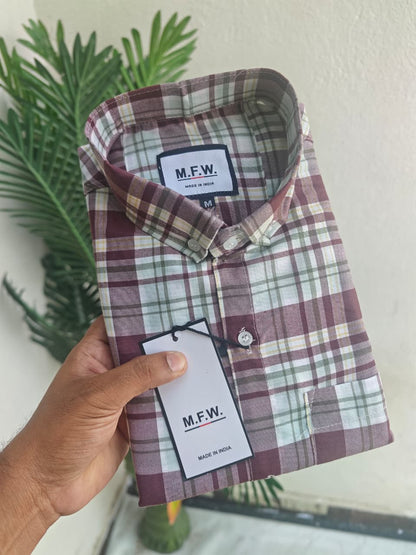 MFW Old money type Oxford Checked shirts Single pcs @299 and Buy 4 pcs combo @999