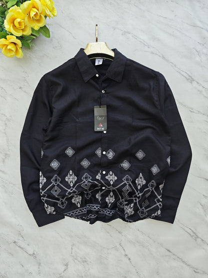 Men's Full sleeve Bottom Embroidery Shirts single pcs @350 and Buy 3 pc combo @999