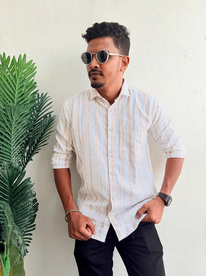 MFW Men's full sleeve Textured Cotton Shirts single pcs @299 and Buy 4 pcs combo @999